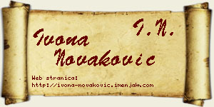 Ivona Novaković vizit kartica